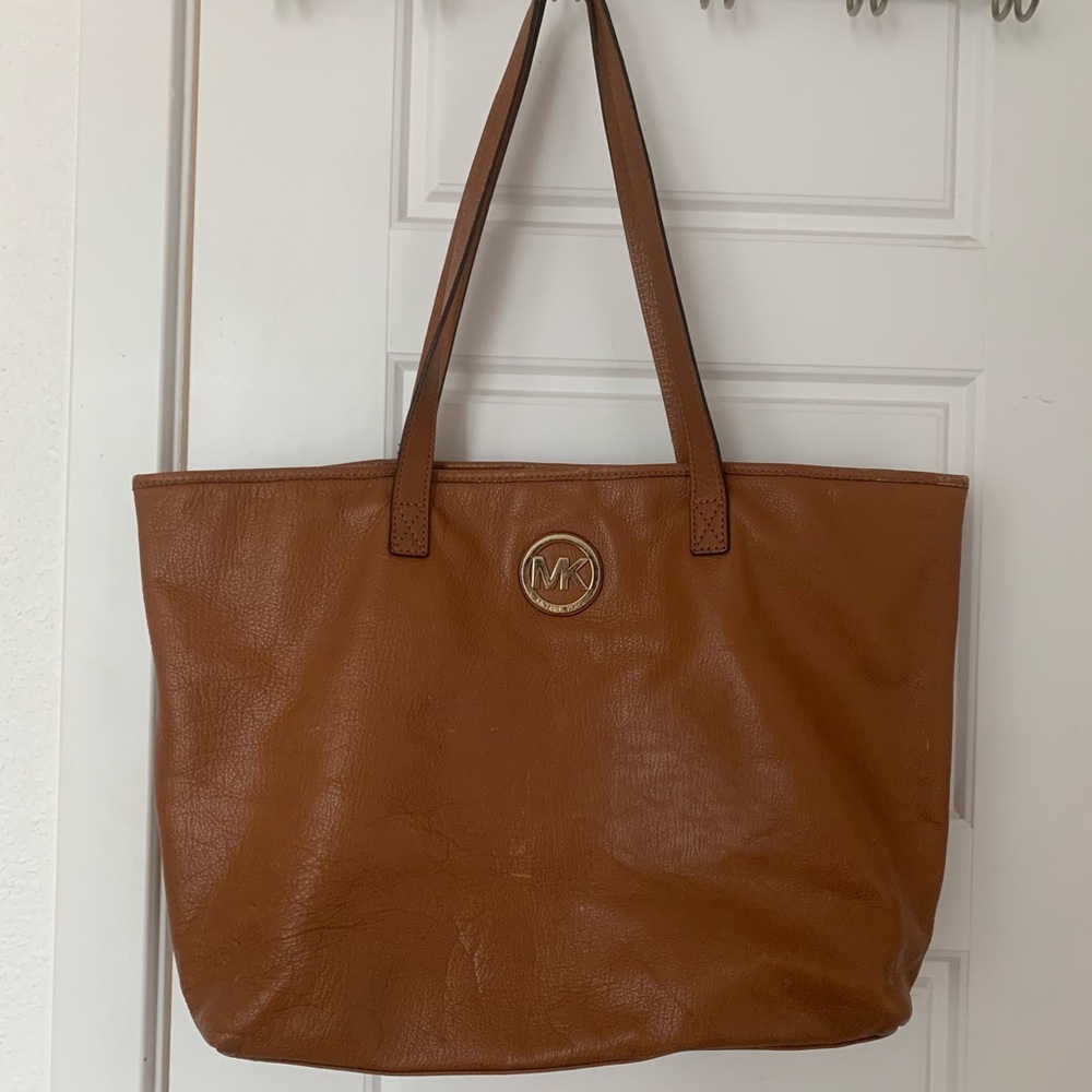 Well Loved Michael Kors Cognac Tote
